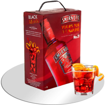 Водка Cмирнов клюква 3 литра (smirnoff 3l) тетрапак